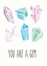 You are a gem thank you card created by Charlotte Wade