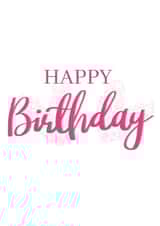 Happy Birthday Pink Heart Card created by Calligrafi DesignUK