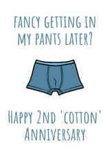 Second Anniversary - Cotton Pants Rude Cheeky Naughty created by A Bee's Designs