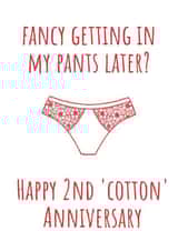 Second Anniversary - Funny Rude Cotton Pants created by A Bee's Designs