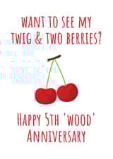 Fifth Anniversary - Rude Naughty Wood created by A Bee's Designs