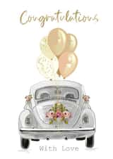 Congratulations car wedding car - With Love created by Leanne Mullen