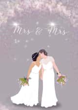 Mrs & Mrs - Artistic Wedding Card created by Yamaste Art