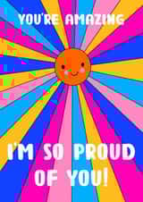 You’re amazing I’m so proud of you card created by Number 26