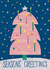 pink christmas tree created by Kamilya Panina