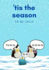 ‘tis the season to be jolly with the penguin nativity  created by Julia Cafferkey