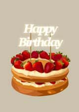 Happy Birthday Cake Card  created by Lucy Aldebert