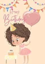 Peach Princess Happy Birthday Card created by É-STYLUXE STATIONARY