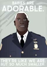 Captain Holt Brooklyn nine-nine new baby card created by @punbelievable