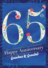 Floral 65th Anniversary for Grandparents created by Yeti Design