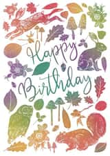 Autumn Woodland Birthday Card created by PearlyPea 