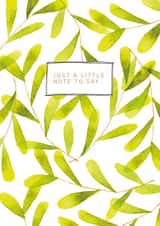 Leafy note card for all occasions created by Katie Moody