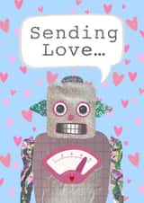 Cute but awkward love robot created by PearlyPea 