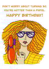 Funny Happy 30th Birthday Card created by Daria Solovyeva