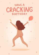 Cheeky Nude Birthday Card - Bum - Confetti - Have A Cracking Birthday! created by Pilea Press
