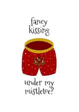 Cheeky Christmas card for your wife or girlfriend created by Chibi Chi Designs