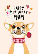 Chihuahua Birthday Card for Mum created by Diva Doodle Designs