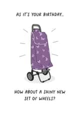 Funny New Set of Wheels Birthday Card created by Evie Garnett Designs