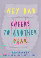 Dad's Cargo Shorts Pockets birthday card created by Deborah Chou