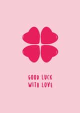 Heart shamrock good luck love card 1001 created by Sean Cullen
