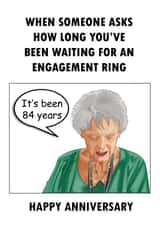 "84 YEARS" FUNNY ANNIVERSARY CARD created by Pack a Punch Designs