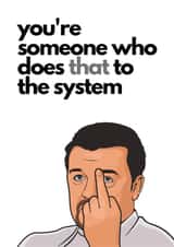 David Brent The Office Congratulations on the New Job or Promotion card 1002 created by Blockbuster Cards