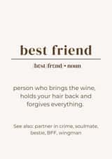 Best friend dictionary definition created by Pique Design