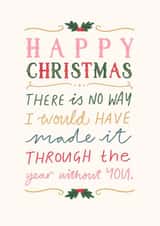 Happy Christmas Friendship Family Thankful Card created by Flourish Paperworks