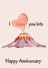 Volcano anniversary card created by SimplyJen