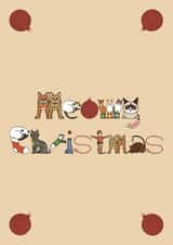 Christmas Cats card created by @hairheadsart