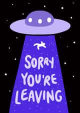 Sorry You're Leaving Goodbye Spaceship Card created by Evannave