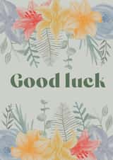 Watercolour floral good luck card created by Sasha Elle Digital Art