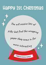 Happy first Christmas card created by Whipper Snapper Card Co.