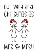 First Christmas Married - Mrs and Mrs created by The Laughing Sloth