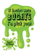 Funny Uncle bogey birthday card created by WigglyCards