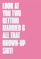 Funny Wedding Card - Grown Up and Married created by Blueberry Nell