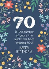 70 Years Enjoying You Birthday Card created by Design By Day