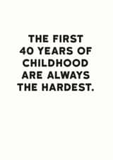 40 Years of Childhood Birthday Card created by Holy Flaps