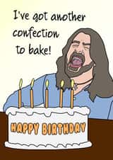 Foo Fighters Cake Birthday Card created by Daft as Duck