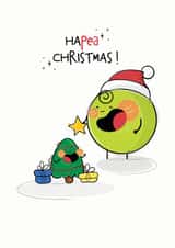 Ha-pea Christmas, Happy Christmas Card, Merry Christmas Peas created by CreateDesigns by Shaista Parveen