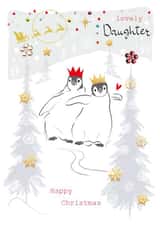 Daughter Christmas Penguins Card created by SABIVO Design by Sabina