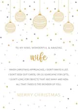 Romantic Christmas card for wife created by PMPrinted