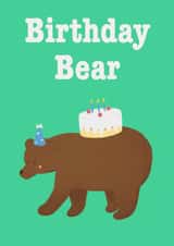 Cute animal birthday card - Birthday Bear created by Karentoons