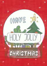 Holy Jolly. Snow globe with gifts and Christmas trees. created by Olga Kru