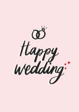 Sweet wedding greetings - Happy wedding typography card created by Shei Anapi