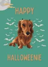 Happy Halloweenie Sausage Dog Halloween Card created by Cujo Creations
