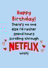 Boyfriend Birthday Netflix Card created by Lucy Marie Design