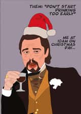 Christmas Festive DiCaprio Django Card created by Daisy Jo Design