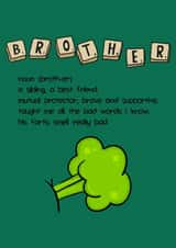 Funny Brother Definition Greetings Card created by SeariouslyCreative