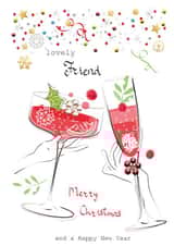 Festive Quarantini Prosecco Christmas Card created by SABIVO Design by Sabina